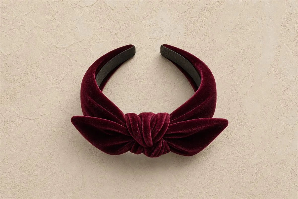 Signature Bandeau Cheveux Noué Velours Muse