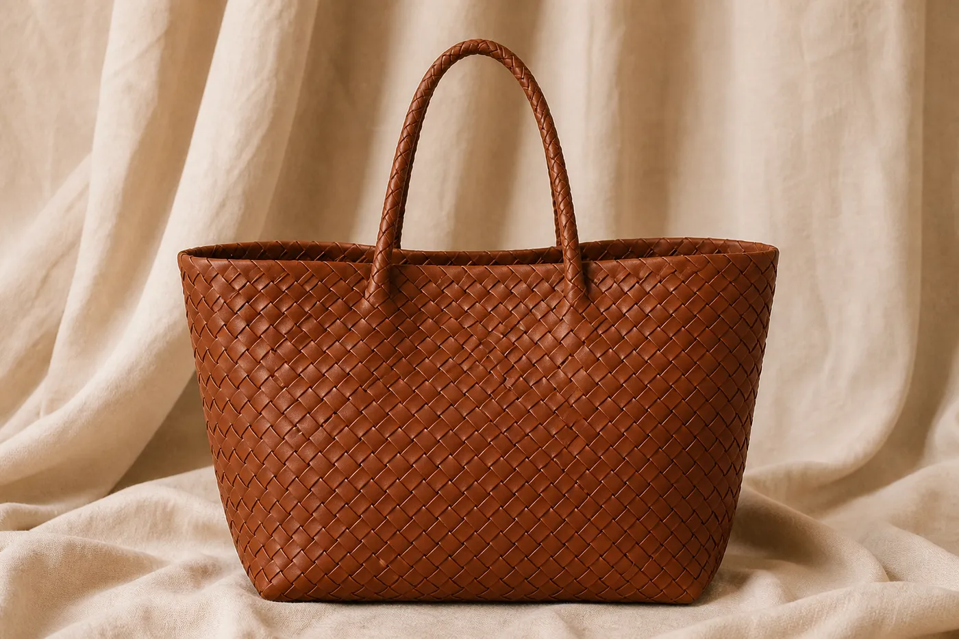 Woven Leather Tote Bag No.05